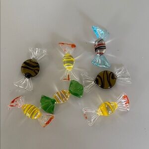 Vibrant Glass Candy Decor Set